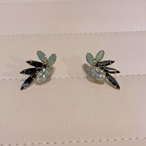Blue Crystal Stud Earrings